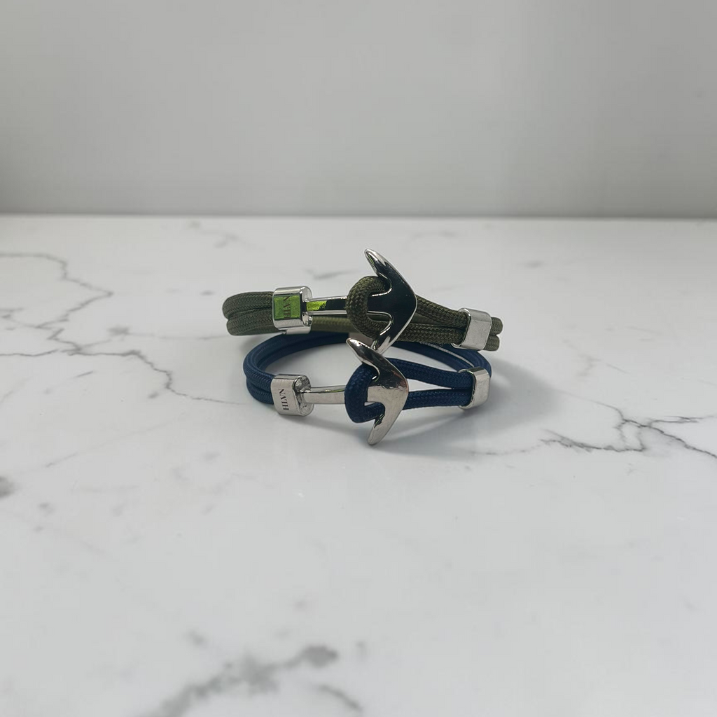 ANCHOR nautical rope bracelet with stainless steel anchor clasp — HLVN