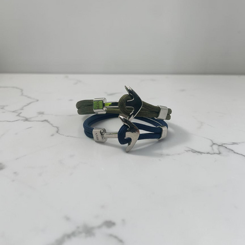 ANCHOR nautical rope bracelet with stainless steel anchor clasp — HLVN